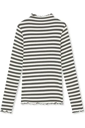 Mads Norgaard Top, Dame, Flerfarvet, XL, Uld, Stilfuld langærmet T-shirt Rosin