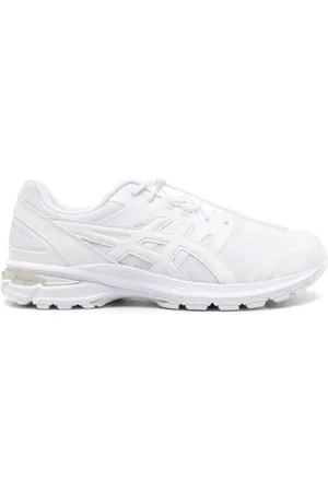Comme des Garçons Sko, Herre, Hvid, 41 1/2 EU, Læder, Hvide Sneakers med Mesh-paneler