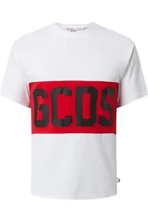 GCDS Top, Herre, Hvid, XL, Bomuld, Logo Band Oversized T-shirt