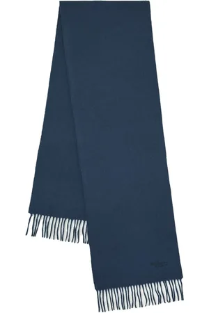 MULBERRY Tilbehør, Herre, Blå, ONE SIZE, Uld, Solid Merino Wool Scarf, Stormy