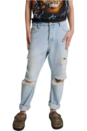 ONE TEASPOON Jeans, Dame, Blå, W30, Denim, Slidte blå denim jeans