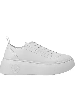 Armani Exchange Sko, Dame, Hvid, 40 EU, Læder, Hvide Læder Sneakers Forår/Sommer Kollektion