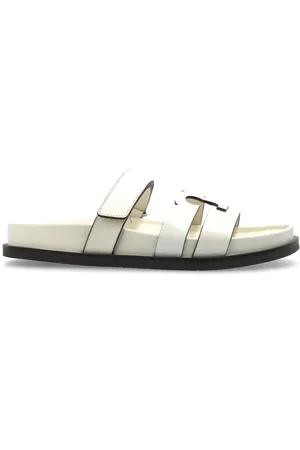 Tory Burch Sko, Dame, Hvid, 35 1/2 EU, Læder, Læder Slides Ines