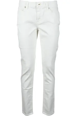 ELEVENTY Jeans, Dame, Hvid, L, Bomuld, Bomuld Blanding Slim Fit Denim Jeans