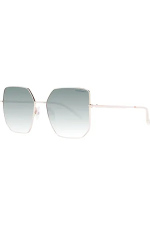 ANA HICKMANN Tilbehør, Dame, Gul, ONE SIZE, Uld, Guld Cat Eye Solbriller Gradient Linse