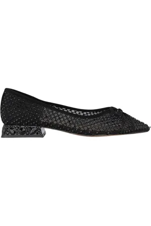 Alma en Pena Sko, Dame, Sort, 38 EU, Ballerina mesh rhinestones