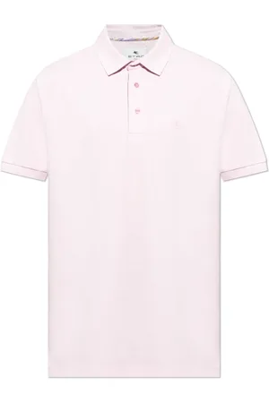 Etro Top, Herre, Lyserød, M, Bomuld, Polo med broderet logo
