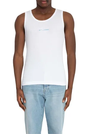 Etudes Top, Herre, Hvid, M, Hvid Rib Tank Top