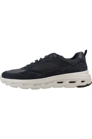 Geox Sko, Herre, Blå, 42 EU, Læder, Hoverstream Sneakers
