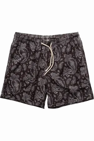 MC2 SAINT BARTH Badetøj, Herre, Sort, M, Uld, Stilfulde Paisley Badeshorts