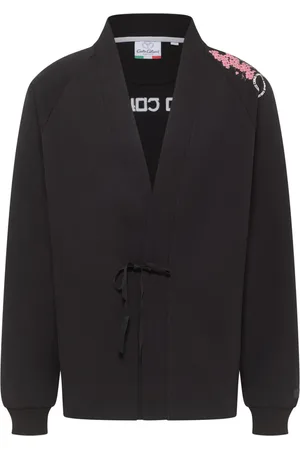 Carlo Colucci Jakke, Herre, Sort, 2XL, Uld, Kimono Kollektion: Milano til Tokyo