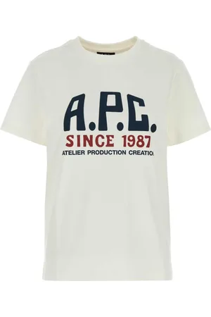 A.P.C. Top, Dame, Hvid, XL, Bomuld, Klassisk hvid bomulds T-shirt