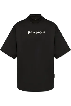 Palm Angels Top, Dame, Sort, M, Bomuld, T-shirt med logo