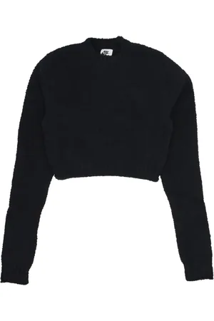 Nike Strik, Dame, Sort, XS, Polyester, Phoenix Boucle Langærmet Top Sort