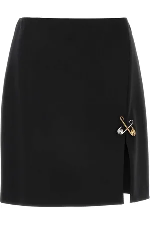 VERSACE Nederdel, Dame, Sort, S, Uld, Strækbar Uldsort Nederdel