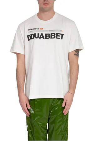 DOUBLET Top, Herre, Hvid, M, Uld, Hvid Logo T-shirt