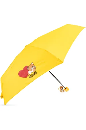 Moschino Tilbehør, unisex, Gul, ONE SIZE, Uld, Foldeparaply med logo