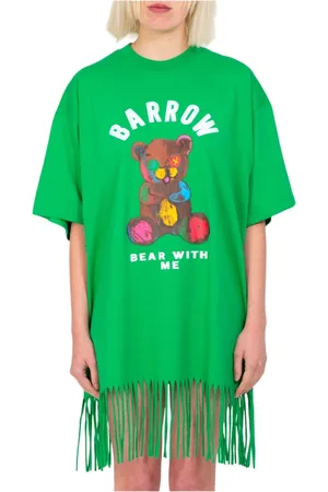 BARROW Kjole, Dame, Grøn, L, Frynset Teddy Kjole