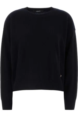 VERSACE Strik, Dame, Blå, 2XS, Uld, Midnight Wool Blend Sweater