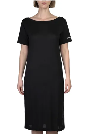 hinnominate Kjole, Dame, Sort, S, Elegant Back Vent Dress in Sort