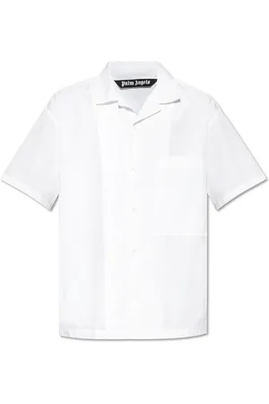 Palm Angels Skjorte, Herre, Hvid, L, Bomuld, Skjorte med lomme