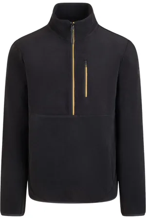 Cruyff Sweathshirts & Hoodies, Herre, Sort, XS, Uld, Halv Zip Fleece Sweater Sort Mænd