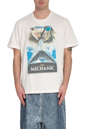 DOUBLET Top, Herre, Hvid, S, Android Print Tee i Hvid