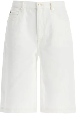 Frame Shorts, Dame, Hvid, W27, Denim, Flared Denim Bermuda Shorts