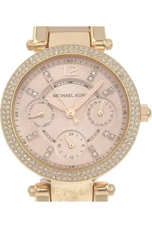 Michael Kors Pre-owned, Dame, Lyserød, ONE SIZE, Uld, Pre-owned Metal watches