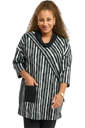 Pont Neuf Bluser & Skjorter, Dame, Flerfarvet, 2XL, Tyl, Afslappet Dorina Bluse i Stålgrå