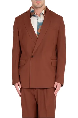 COSTUMEIN Jakke, Herre, Brun, S, Uld, 1-knap uld blazer i 9915