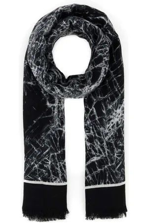 Alexander McQueen Tilbehør, Dame, Flerfarvet, ONE SIZE, Uld, Mønstret uld tørklæde