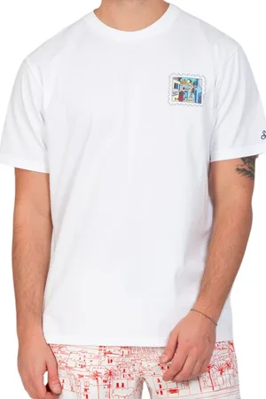MC2 SAINT BARTH Top, Herre, Hvid, 2XL, Mykonos Postkort Tee
