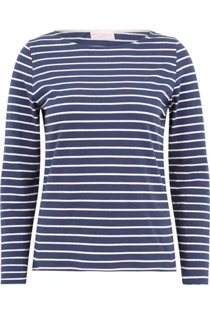 Betty Barclay Top, Dame, Blå, S, Stribet skjorte med bådhals
