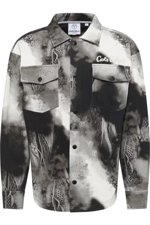 Carlo Colucci Jakke, Herre, Sort, 5XL, Sprayed Knit Distaso Skjorte