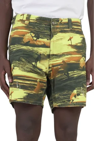 ERL Shorts, Herre, Flerfarvet, M, Uld, Syre Solnedgang Shorts i Acid Sunset