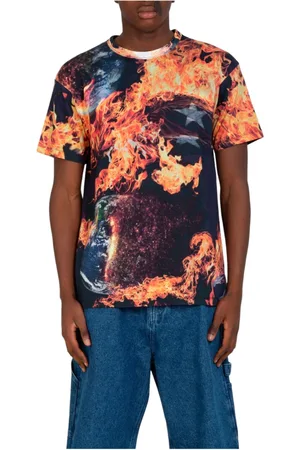 Sky High Farm Top, Herre, Flerfarvet, S, Brændende Verden Tee Print