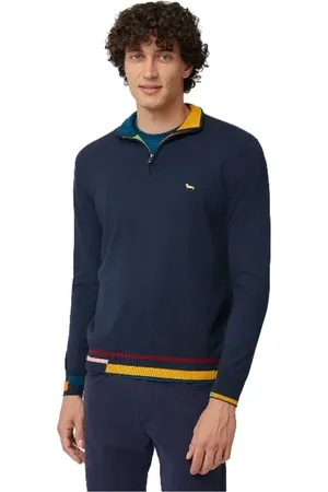 HARMONT&BLAINE Sweathshirts & Hoodies, Herre, Blå, L, Bomuld, Sweater