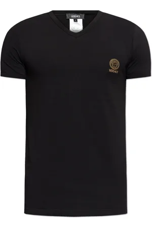 VERSACE Top, Herre, Sort, 3XL, Bomuld, Lingeri T-shirt med V-udskæring