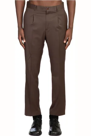 COSTUMEIN Bukser, Herre, Brun, XL, Plisserede bukser i Valerio-stil
