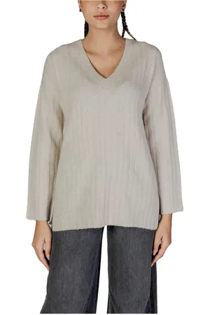 VILA Strik, Dame, , L, Uld, V-Neck Striktrøje Efterår/Vinter