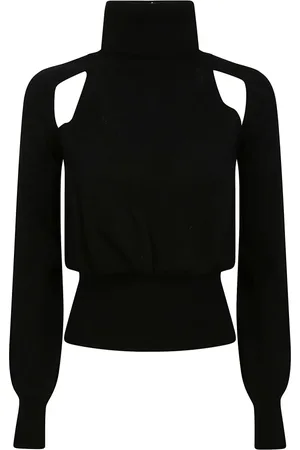 Malo Strik, Dame, Sort, 2XS, Cashmere, Kashmir Sort Sweater Made in Italy