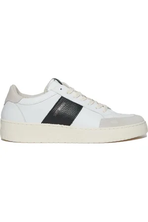 SAINT SNEAKERS Sko, Herre, Flerfarvet, 43 EU, Læder, Hvide læder sejlsko med sorte detaljer