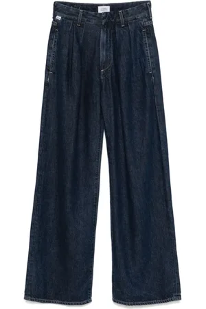 Citizens of Humanity Jeans, Dame, Blå, W26, Denim, Plisserede denim bukser