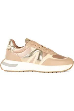 Alexander Smith Sko, Dame, Gul, 37 EU, Læder, Sneakers med laminat effekt i stof og læder