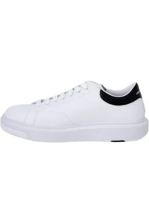 Armani Exchange Sko, Herre, Hvid, 45 EU, Læder, Sort og hvid lædersneakers