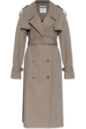 Moschino Frakke, Dame, , 2XS, Bomuld, Trench coat med lommer