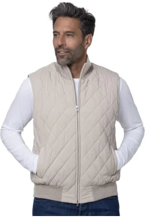 Gran Sasso Jakke, Herre, Brun, L, Quiltet Ærmeløs Beige Jakke