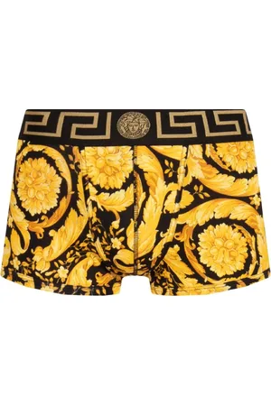 VERSACE Undertøj, Herre, Gul, S, Bomuld, Boxershorts med logo