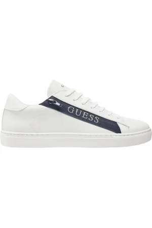 Guess Sko, Herre, Hvid, 44 EU, Hvide Sporty Syntetiske Sneakers